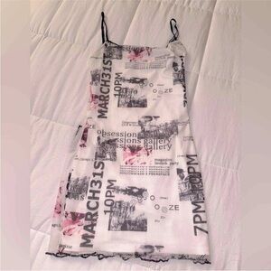 Princess Polly High Low Dress - Black and White